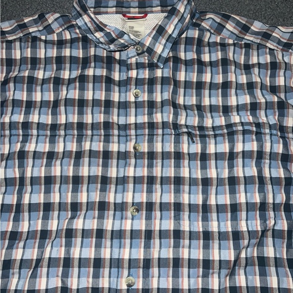 The North Face Button Up Shirt Men XL Plaid Short Sleeve Hiking Model. - Picture 6 of 6